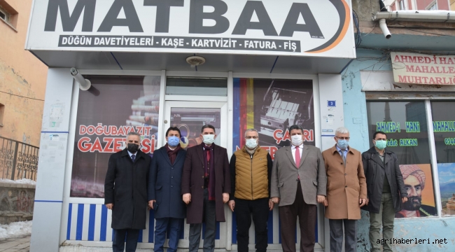 AK PARTİ HEYETİ DOĞUBAYAZIT GAZETESİNİ ZİYARET ETTİ