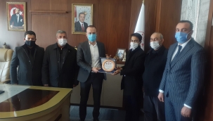 Anadolu Ölümsüz Kahramanlar Federasyonu Genel Bşk. Çelebi'den, Ağrı M.E.Müdürü Tekin'e ziyaret