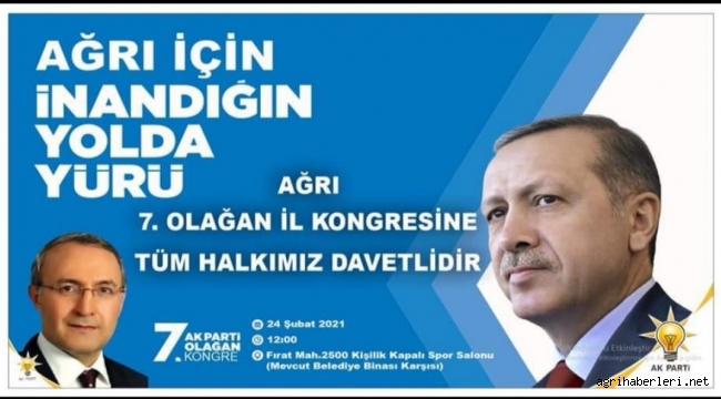 BAŞKAN KONYAR'DAN AĞRI İL KONGRESİNE DAVET