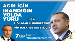 BAŞKAN KONYAR'DAN AĞRI İL KONGRESİNE DAVET