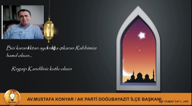 BAŞKAN KONYAR'DAN REGAİB KANDİLİ MESAJI