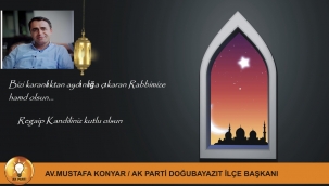 BAŞKAN KONYAR'DAN REGAİB KANDİLİ MESAJI