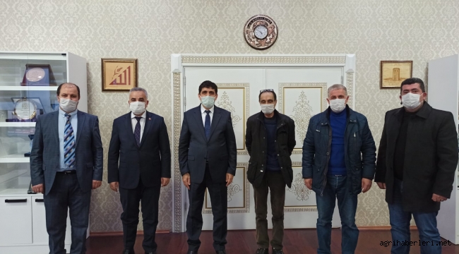  IĞDIR ÜNİVERSİTESİ REKTÖRÜ PROF.DR. M. HAKKI ALMA'YI AĞRI DAĞI GAZETECİLER CEMİYETİ ZİYARET ETTİ