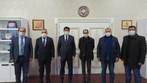  IĞDIR ÜNİVERSİTESİ REKTÖRÜ PROF.DR. M. HAKKI ALMA'YI AĞRI DAĞI GAZETECİLER CEMİYETİ ZİYARET ETTİ