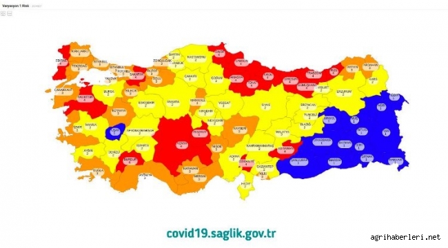 AĞRI DÜŞÜK RİSKİLİ İLLER ARASINDA YER ALARAK NORMALE DÖNECEK