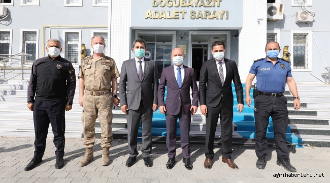  AĞRI VALİSİ DR. OSMAN VAROL VE HEYETİ DOĞUBAYAZIT CUMHURİYET BAŞSAVCISI BAHRİ YALÇINÖZ'Ü ZİYARET ETTİ. 