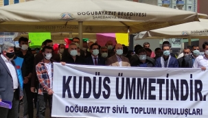 TERORİST İSRAİL DEVLETİNİ DOĞUBAYAZIT'DA PROTESTO ETTİLER.
