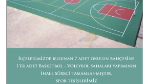 HER İLÇEDE BİR OKULA SPOR TESİSİ 