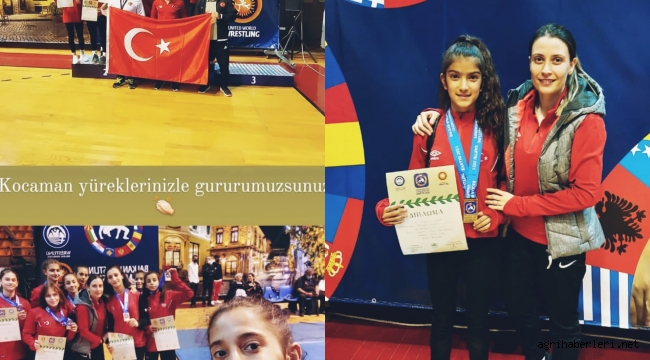 Doğubayazıt'lı Kadın Güreşçi Birgül Şimşek Balkan Şampiyonasında Altın Madalyanın Sahibi Oldu