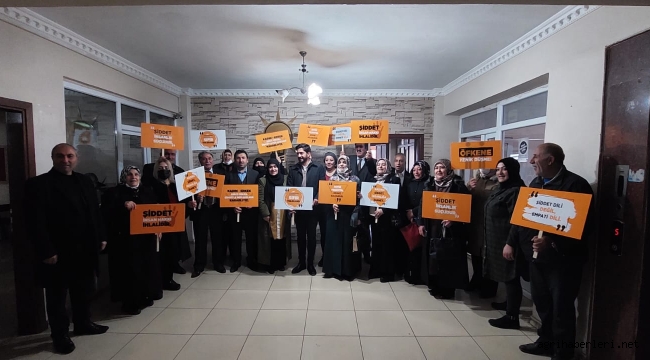 KADINA YÖNELİK ŞİDDETE AK PARTİ AĞRI KADIN KOLLARI BAŞKANLIĞI HAYIR DEDİ