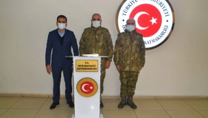 9. KOLORDU KOMUTANI ERHAN UZUN, KAYMAKAM AKPINAR'I MAKAMINDA ZİYARET ETTİ