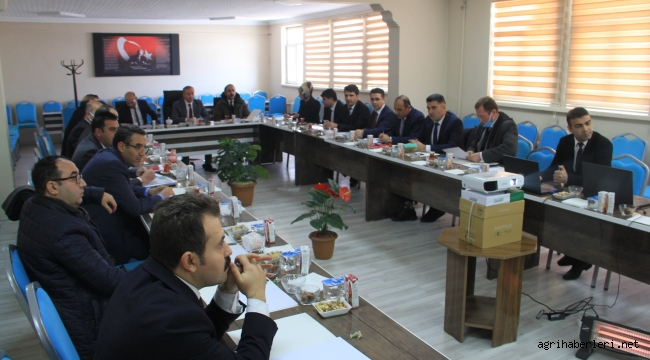 Diyadin İlçesinde "İlçe Milli Eğitim Müdürleri" Toplantısı Yapıldı