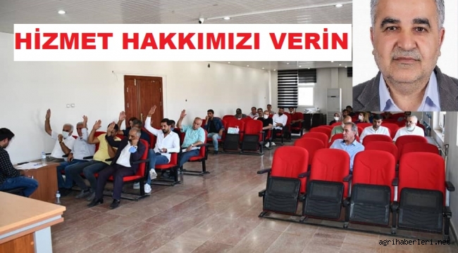  DOĞUBAYAZIT'TA AK PARTİ BELEDİYE MECLİS ÜYELERİNİN HAKKINI VERİN