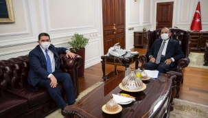 ADALET BAKANI BOZDAĞ'A ÇELEBİ'DEN HAYIRLI OLSUN ZİYARETİ