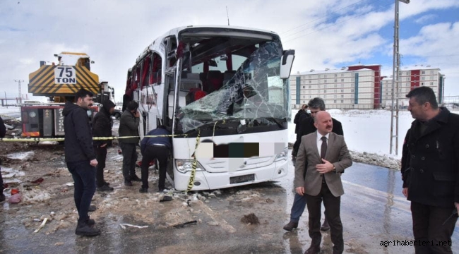 Kaza Yapan Yolcuları Hastanede Ziyaret Ettiler