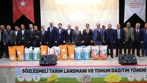 AĞRI'DA SÖZLEŞMELİ TARIM LANSMANI VE TOHUM DAĞITIM TÖRENİ DÜZENLENDİ