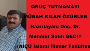 ORUÇ TUTMAMAYI MÜBAH KILAN ÖZÜRLER 