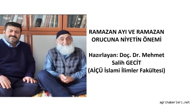 RAMAZAN AYI VE RAMAZAN ORUCUNA NİYETİN ÖNEMİ