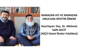 RAMAZAN AYI VE RAMAZAN ORUCUNA NİYETİN ÖNEMİ