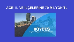 AĞRI'YA 79 MİLYON TL