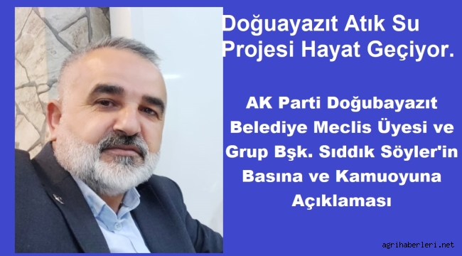  DOĞUBAYAZIT ATIK SU PROJESİ HAYATA GEÇTİ