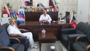 MÜDÜR BUDAK&#39;A ​​​​​​​BAŞKAN SÖYLER&#39;DEN HAYIRLI OLSUN ZİYARETİ