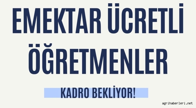 LİYAKATLİ ÜCRETLİ ÖĞRETMENLERE KADRO MU?