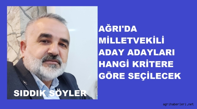 Ağrı'da Milletvekili Adayı Olacaklar