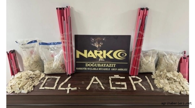 34 KG EROİN PASPAS SAPLARINDA ÇIKTI