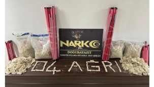 34 KG EROİN PASPAS SAPLARINDA ÇIKTI