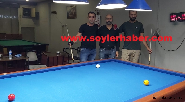  DOĞUBAYAZITLI'LAR AĞRI BİLARDO ŞAMPİYONASINA DAMGA VURDU