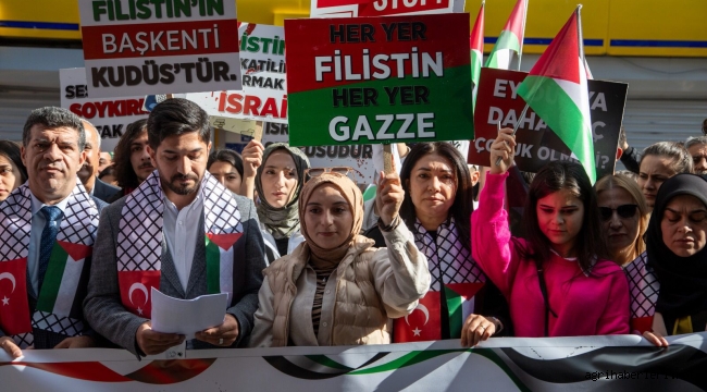 AK Parti Ağrı İl Gençlik Kolları Başkanlığından Filistin'de Zulme Dur De