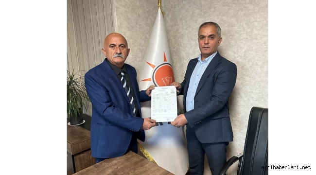 AK PARTİ'DEN ALİ FUAT DAŞDEMİR, DOĞUBAYAZIT BELEDİYE BAŞKAN ADAY ADAYLIĞI İÇİN MÜRACAATINI YAPTI