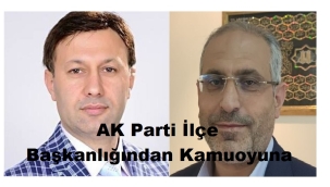  AK PARTİ DOĞUBAYAZIT İLÇE BAŞKANI MEHMET SENA GEÇİT'DEN KOMUOYUNA