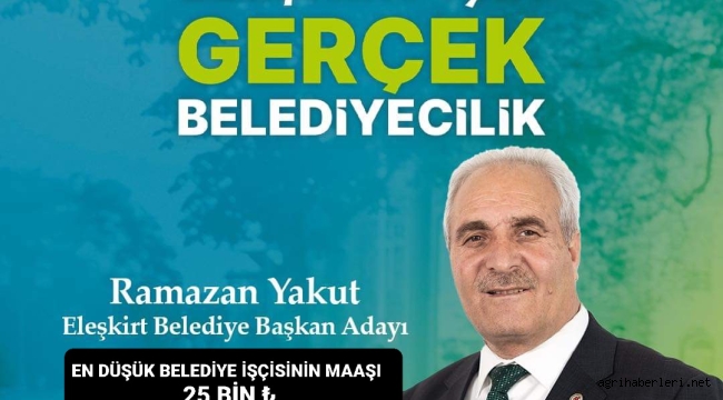 ELEŞKİRT BELEDİYESİNDE İŞÇİ MAAŞI 25 BİN OLDU