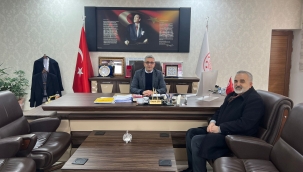 MÜDÜR DAVUT ŞEN'İ BAŞKAN SIDDIK SÖYLER, MAKAMINDA ZİYARET ETTİ