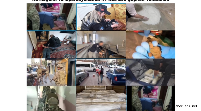 Ali Yerlikaya, Narkoçelik-12 Operasyonlarında 41 İlde 265 Şüpheli Yakalandı.