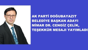 Cengiz Çelik'ten Seçim Teşekkür Mesajı