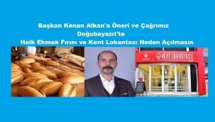 DOĞUBAYAZIT BELEDİYE BAŞKANI ALKAN'A ÇAĞRI VE ÖNERİ