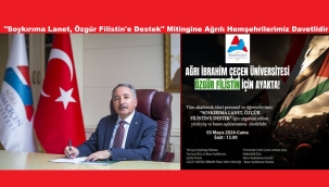 Ağrı İbrahim Çeçen Üniversitesi Özgür Filistin İçin Ayakta