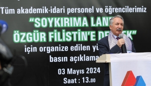 AİÇÜ'den 'Soykırıma Lanet, Özgürlüğe Destek' Yürüyüşü Yapıldı