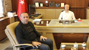  İstanbul Köy Çocukları Derneği Başkanı Özbilgi, Ağrı Eğitim Müdürü Kökrek'i ziyaret etti