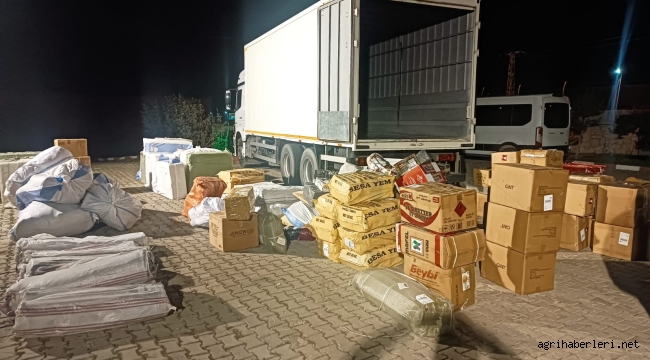 Doğubayazıt'ta Kargo Aracında Milyonlarca Kaçak Mal Ele Geçirildi