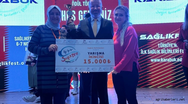  AĞRI İBRAHİM ÇEÇEN ÜNİVERSİTESİ SAĞLIKFEST'TE TÜRKİYE İKİNCİSİ OLDU