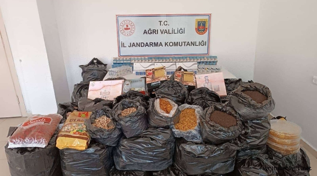 Doğubayazıt'ta İran menşei mallar ele geçirildi.