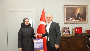 Hafize Olzingan, Kaymakam Ekinci'yi Ziyaret Etti