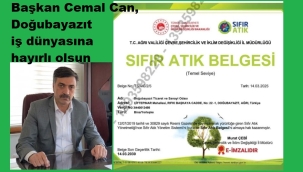 ​​​​​​​DOĞUBAYAZIT TİCARET VE SANAYİ ODASI "SIFIR ATIK BELGESİ" ALDI