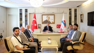  Ağrı Dağı Gazeteciler Cemiyeti, Rektör Prof. Dr. İlhami Gülçin'i Ziyaret Ederek Başarılar Diledi