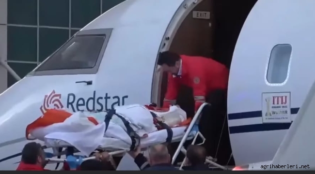 AMBULANS UÇAK İLE AĞRI'DA ASKER ANKARA'YA BEBEK ELAZIĞ'A SEVK EDİLDİ