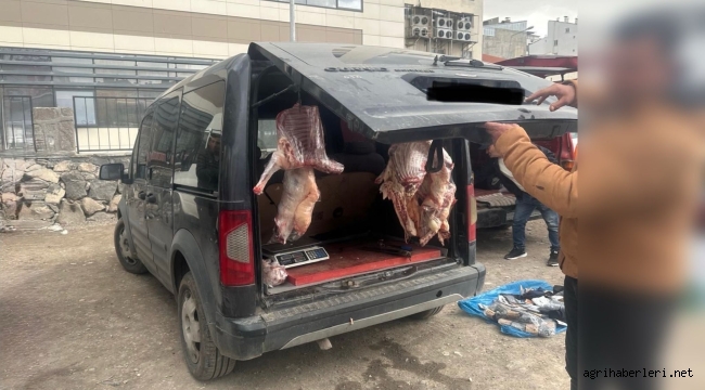 Araçlar İçerisinden Satılan Kaçak Etlere, Doğubayazıt Belediyesinden Operasyon